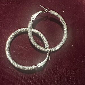 925 Silver Diamond Cut Earrings